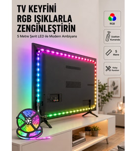 Enerji Tasarruflu RGB Şerit LED 5 Metre
