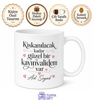 Kıskanılacak Kadar Güzel Kayınvalide Esprili İltifat Kupası Hediye Bardak