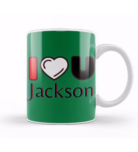 Jackson Name personalized Custom vintage Retro Rainbow Design Gift Baby  Gift For Him Kupa Bardak Porselen