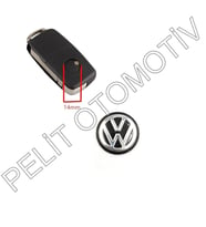 Volkswagen Anahtar Logosu (1 Adet 14MM) 3B0837891 Siyah