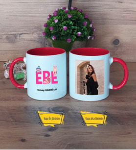 Ebe Kupa Bardak Kırmızı Fotoğraflı Ebeler Günü Hediyesi Tıp Bayramı Hediyesi