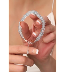 Topaz Taşı Bileklik (925 Ayar Gümüş) (Mavi)