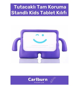 Özel Üretim Apple Ipad 7. 8. 9. Nesil 10.2 Inç Yumuşak Dokulu Tutacaklı Tam Koruma Standlı Kids