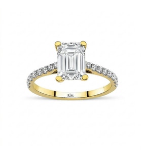 2.40 Karat Emerald Tektaş Laboratuvar Pırlanta Yüzük - HRD Sertifikalı
