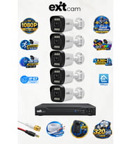 5 Kameralı Güvenlik Kamera Seti 2MP 1080P Full HD AHD – 320GB HDD, Renkli Gece Görüşü, Yüz ve Araç Algılama