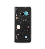 Huawei P30 Lite Uyumlu Baskılı Yumuşak Silikon Şeffaf Telefon Kılıfı