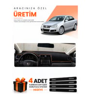 VOLKSWAGEN JETTA (2007-2011) Uyumlu Torpido Koruma Örtüsü Oto Kılıfı - Siyah Kahverengi