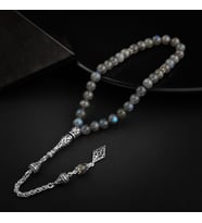Labradorit Doğal Taş 8mm Gümüş Tesbih (Çok Renkli)