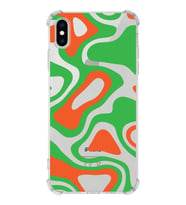 Apple iPhone XS Max Uyumlu Köşe Korumalı Antişok  Kapak Renkli Desen Tasarımlı Şeffaf Silikon Kılıf