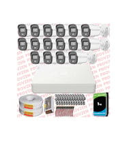 Provzen Hikvision ColorVu Full HD 16 Kameralı Gece Renkli Güvenlik Kamerası Olay Anında bildirim