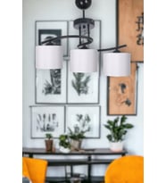 Modern Siyah Dekoratif 3'lü Avize, Salon, Mutfak ve Yatak Odası İçin