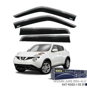 Niken Renault Megane 2 2011-2015 Kromlu Cam Rüzgarlığı 4 LÜ (Siyah)