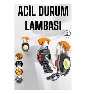 Mey İthalat® El Feneri Acil Işık Seti Tornavida Düdük Kapak Açma Kamp Lambası