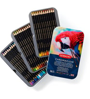 Derwent Chromaflow Renkli Kalem, 36'Lı Set, Metal Kutuda, 3,5 Mm Uç Kalınlığı, Yumuşak Dokulu Karışt