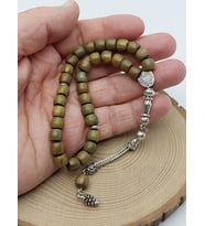 Yeşil Sandal Ağacı Kapsül Kesim 33lük Tesbih 7*8mm (56606)