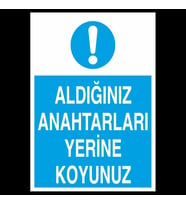 Aldığın Leti Yerine Koy Uyarı Levhası 20x30cm (Karışık)