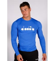 Diadora Soloben - Erkek Mavi Uzun Kollu Spor T-shirt - TSRT-ZN