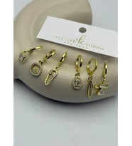 Vip 6'lı Gold Küpe - 25-vip174