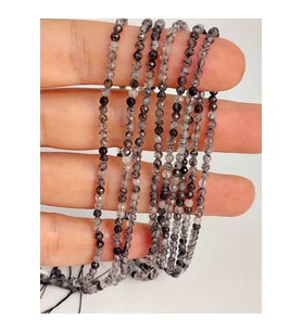 Bileklik Boy Rutil Kuvars Taşı Dizi 2mm (45458) Yarım Dizi (17CM UZUNLUĞUNDADIR)