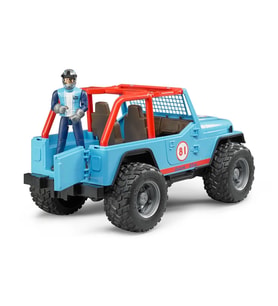 Jeep Cross Mavi Safari Aracı Ve Kasklı Pilotu