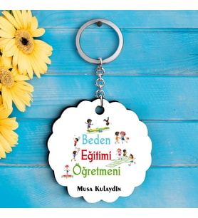 Beden Eğitimi Öğretmenine Özel İsimli Anahtarlık