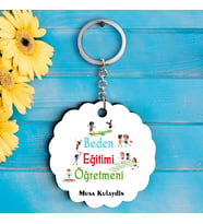 Beden Eğitimi Öğretmenine Özel İsimli Anahtarlık