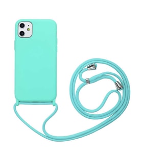 Uyumlu Model Apple iPhone 11 Kılıf Lansman İpli Kılıf (Turkuaz)