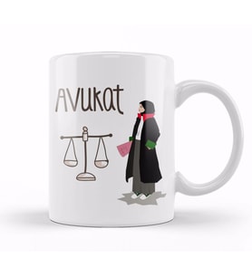 Avukat Avukata Hukuk Kupa Bardak Porselen