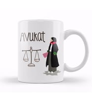 Avukat Avukata Hukuk Kupa Bardak Porselen