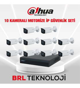 Dahua 10 Kameralı 2 MP Motorize Ip Güvenlik Kamera Seti