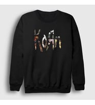 Presmono Unisex Siyah Logo V3 Korn Sweatshirt 92717tt