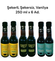 MCA Espresso Soğuk Kahve (Şekersiz,Şekerli,Vanilya) 250 ml x 6 Adet
