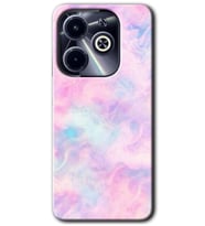 İnfinix Hot 40i Kılıf HD Desen Baskılı Kılıf - Pembe-Duman