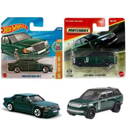 2 Araç Set Hot Wheels Mercedes-Benz 500 E & Matchbox 2024 Range Rover Phev ( Yeşil )