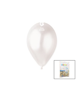 GM-110-28 METALİK - BEYAZ BALON 11&amp;apos;&amp;apos; - 28CM - 100 PARÇA (5343)