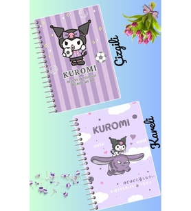 Kuromi anime defter seti 2 adet A4 boyutu 21*30 çizgili + kareli 60 syf