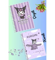 Kuromi anime defter seti 2 adet A4 boyutu 21*30 çizgili + kareli 60 syf