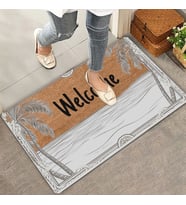 Valerine Life Deniz ve Manzaralı Welcome Kapı Önü Paspası 45x70cm (Beyaz)