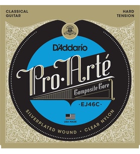 D'Addario EJ46C Pro-Arte Composite Klasik Gitar Tel Seti (Sert/Hard Tansiyon)  Kompozit Çekirdekli Bas Teller, Uzun Süreli Parlaklık ve Dinamik Ses Karakteri