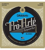 D'Addario EJ46C Pro-Arte Composite Klasik Gitar Tel Seti (Sert/Hard Tansiyon)  Kompozit Çekirdekli Bas Teller, Uzun Süreli Parlaklık ve Dinamik Ses Karakteri
