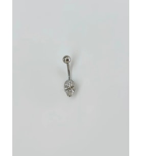 Kuru Kafa Detaylı Göbek Piercing - Pg0060