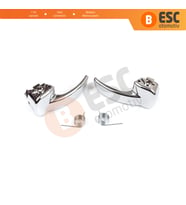 Nissan Qashqai 2007-2013 J10 JJ10 İçin Alüminyum Kaplama Paslanmaz İç Sağ ve Sol Kapı Kolu