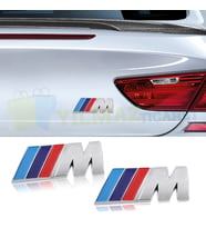 BMW M Logo Bagaj Çamurluk Arma Amblem Plastik Yapıştırma 2 Adet (7x3 Cm)