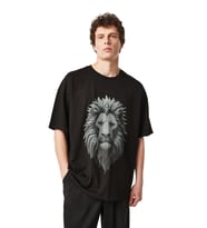 Galatasaray Orijinal Lisanslı Aslan Baskılı Siyah Erkek T-Shirt