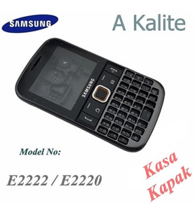 Samsung E2222 E2220 Kasa TuşTakımı Kapak Siyah