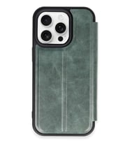 iPhone 14 Pro Max Kılıf Flip Cover - Koyu Yeşil