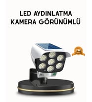 Güneş Paneliyle Şarj Olan Hareket Sensörlü Dış Mekan Güvenlik Lambası Ayarlanabilir