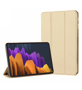 Microsonic Samsung Galaxy Tab S8 X700 Kılıf Slim Translucent Back Smart Cover Gold (Altın)