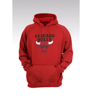 Chicago Bulls 35 Kırmızı Kapşonlu Sweatshirt - Hoodie