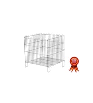 Katlanabilir Havuz Sepeti, Krom ve Galvaniz Kaplama 53x53 cm